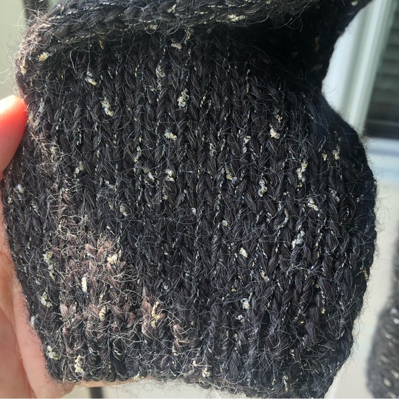 Lane Bryant 18/20 dolman slv charcoal/gold wool acrylic sweater good condition - Picture 11 of 11